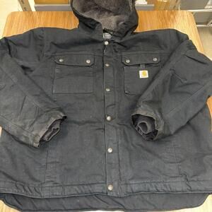 Carhartt Men’s Black  Duck Bartlett Jacket - Size 2XL  - Model 0J3826-M